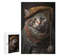 Rembrandt Cat: New Year Gift, 1000 PCS Wooden Art Puzzle - for A Rewarding Weekend Challenge