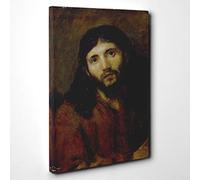 Rembrandt Christ Canvas Print | Gallery Wrapped 30mm Frame Wall Art | 30x20 inches | Ready to Hang | Modern Religious Picture | Living Room Bedroom Lounge Office