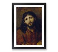 Rembrandt Christ Framed Print | A2 Black Framed Wall Art | Ready to Hang | Modern Historical Picture | Living Room Bedroom Lounge Office
