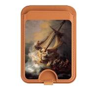 Rembrandt Christ in The Storm Magnetic Card Wallet Holder Stand for iPhone 16 15 14 13 Pro Max