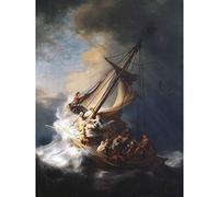 Rembrandt Christ Storm Lake Galilee Painting Large Wall Art Poster Print Thick Paper 18X24 Inch