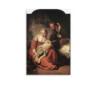 Rembrandt Harmenszoon Van Rijn-Holy Family (1634) Canvas Wall Art Prints Poster Photo Picture Painting Posters Room Decor 24x36inc