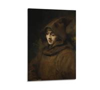 Rembrandt Harmenszoon Van Rijn，Rembrandt's Son Titus Painted As A Franciscan Monk Canvas Print Wall Decor 16x24inch(40x60cm)