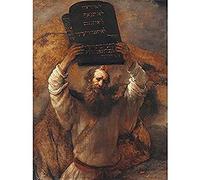 Rembrandt Moses With The Ten Commandments Art Print Canvas Premium Wall Decor Poster Mural
