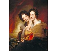 Rembrandt Peale The Sisters Eleanor And Rosalba Peale Large Art Print Poster Wall Decor Premium Mural