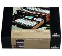 Rembrandt Professional Acrylic Paint Set in Luxury Wooden Box Master | 20 Tubes (40 ml) + Brushes & Accessories