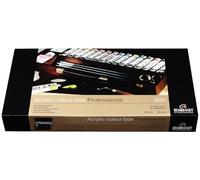 Rembrandt Professional Acrylic Paint Set in Luxury Wooden Box Professional | 15 Tubes (40 ml) + Brushes & Accessories