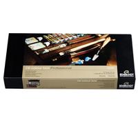 Rembrandt Professional Oil Paint Set in Luxury Wooden Box Professional | 13 Colours + Brushes & Accessories