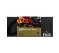 Rembrandt Professional Watercolour Paint Set in Luxury Metal Tin | 36 Basic Colours + Brush