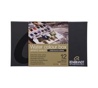 Rembrandt Professional Watercolour Paint Set in Luxury Metal Tin | Oxide Black Mixing Selection | 12 Colours + Brush