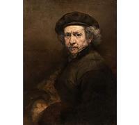Rembrandt Self Portrait Art Print Canvas Premium Wall Decor Poster Mural