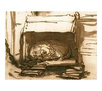 Rembrandt Sleeping Watchdog Large Wall Art Print Canvas Premium Poster Mural