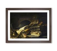 Rembrandt Still Life Classic Painting Framed Print | A3 Walnut Framed Wall Art | Ready to Hang | Classic Historical Picture | Living Room Bedroom Lounge Office