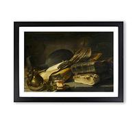 Rembrandt Still Life Framed Print | A2 Black Framed Wall Art | Ready to Hang | Modern Historical Picture | Living Room Bedroom Lounge Office