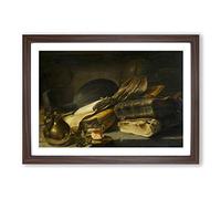 Rembrandt Still Life Framed Print | A2 Walnut Framed Wall Art | Ready to Hang | Modern Historical Picture | Living Room Bedroom Lounge Office