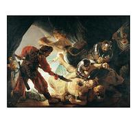 Rembrandt The Blinding Of Samson Large Wall Art Print Canvas Premium Poster Mural