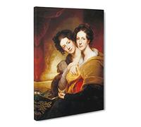 Rembrandt The Sisters Canvas Print | Gallery Wrapped 30mm Frame Wall Art | 20x14 inches | Ready to Hang | Modern Picture | Living Room Bedroom Lounge Office