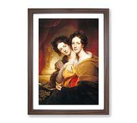 Rembrandt The Sisters Classic Painting Framed Print | A2 Walnut Framed Wall Art | Ready to Hang | Classic Historical Picture | Living Room Bedroom Lounge Office