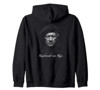 Rembrandt Van Rijn Classic Dutch Baroque Face Zip Hoodie