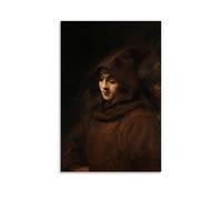Rembrandt Van Rijn - Titus As A Monk Classic Masterpiece Poster Canvas Art And Wall Art Picture Print Modern Family Bedroom Decors 08x12inch(20x30cm)