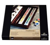 REMBRANDT WATERCOLOUR ARTISTS WOODEN BOX - 1/2 PAN SET