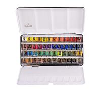 Talens : Rembrandt Watercolour : Set : 48 Half Pan Plus brush in Metal box