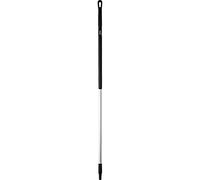 Vikan 29379 59" Aluminum Handle with Threaded Tip, 1-7/32" Diameter, Black