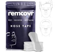 Remcovr Nasal Strips for Breathing - 30 Nose Breathing Strips for Enhanced Oxygen Intake - Strong Adhesive Nasal Strips for Snoring - Breathing Nose Strips - 1 Month Supply (Nose Tape - Clear)