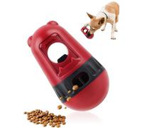 Remedare Bully Stick & Treat Holder for Dogs Anti-Choking Safety Toy with Food Dispenser 10-55lb Dog Chew Guard (Red)