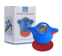 Remedic Medicine Bottle Opener with Magnifier & LED Light - Easy Grip Aid for Weak Hands - Non-Slip Mat for One-Handed Use - Arthritis-Friendly Multi-Opener - Senior Care Tools