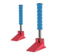 Remedic Telescopic Door Stopper Set of 2 Long Extendable Handle Rubber Wedge Security Door Stops Works on All Floor Types (2 Packs)
