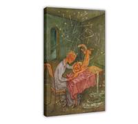 Remedios Varo Sympathy (The Cat's Rage) Canvas Poster Wall Art Decor Print Picture Paintings for Living Room Bedroom Decoration Frame-style 24x36inch(60x90cm)