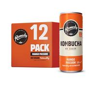 Remedy Kombucha Tea - Mango Passion - Sparkling Live Cultured, Naturally Sugar Free Soft Drink - Probiotic for Gut Health - 12 x 250ml