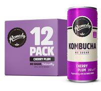 Remedy Kombucha Tea - Peach Sparkling Live Cultured, 12 x 250ml