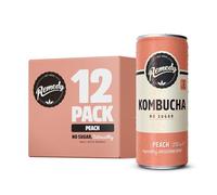 Remedy Peach Sparkling Kombucha Drink, 12 x 250ml Cans