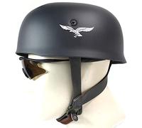 REMEK WWII German M38 Steel Helmet With Leather Liner World War 2 Paratrooper Helmets 56-59CM Military Equipment Replica Hats Military Collection War Reenactments