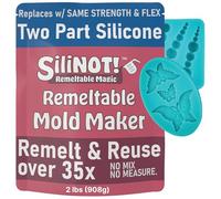 Remeltable Silicone Mold Making Kit 2 POUNDS. - Easier Than Silicone Mold Maker. Reuse 30x, No Mix, Non-Toxic, Food-Contact Safe for Plaster, Resin, Epoxy, Chocolate, Wax & Soap Molds
