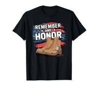 Remember And Honor Proud Veteran Dad Retro Veteran Shirt T-Shirt