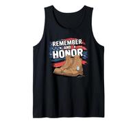 Remember And Honor Proud Veteran Dad Retro Veteran Shirt Tank Top