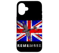 Remember | British WW2 Spitfire Fighter Britain Flag Retro Case for iPhone 16