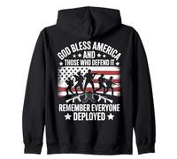 Remember Deployed Military Family Red Fridays Support Zip Hoodie