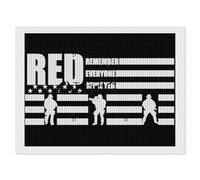 Remember Everyone Deployed Diamond Painting Kits for Adults DIY 5D Round Full Drill Art Diamonds Dots Decor 12"x16"