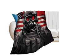 Remember Everyone Deployed Military R.E.D Decorative Plush Throw Blanket Soft Cozy Flannel Blankets for Couch Sofa Bed