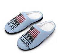 Remember Everyone Deployed R.E.D Friday Men Slippers Funny House Shoes Cotton Slipper for Indoor Outdoor