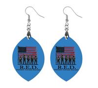 Remember Everyone Deployed R.E.D Friday Wood Earrings Personalized Dangle Earring Pendants Charms for Woman Jewelry