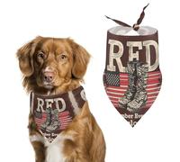 Remember Everyone Deployed RED Dog Bandana Pet Scarf for Small Medium Large Dogs Triangle Bibs Photo Prop Gift