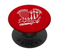 Remember Everyone Deployed - RED Friday Support Troops PopSockets Adhesive PopGrip