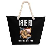 Remember Everyone Deployed RED Friday Tote Bags for Women Men Shoulder Beach Bag Shopping Handbag with Hemprope Handle