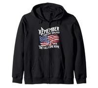 Remember Everyone Deployed Until They All Come Home Zip Hoodie