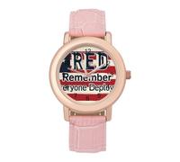 Remember Everyone Deployed Women's Wrist Watch Fashion Alloy Quartz Watch with Strap Easy to Read